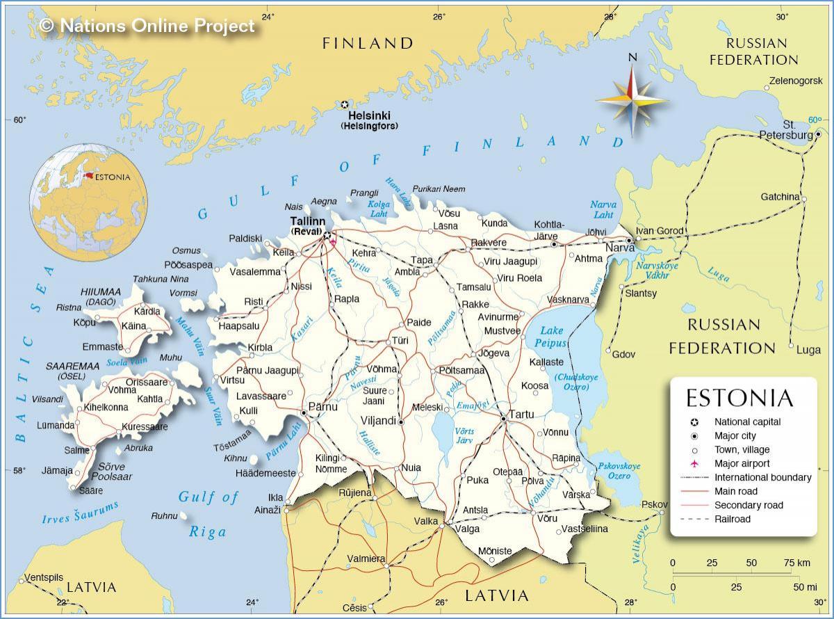 نقشه شهرستان استونی