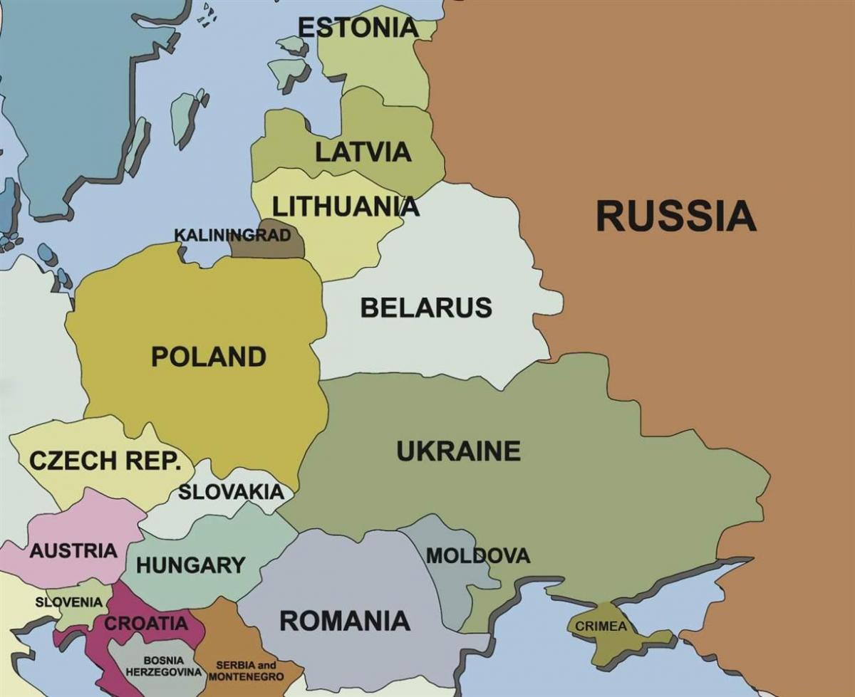 نقشه از نقشه کشور استونی کشورهای اطراف