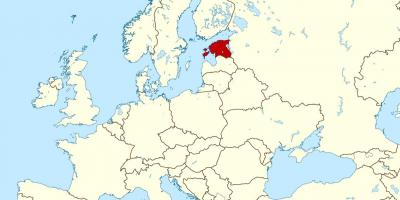 استونی محل بر روی نقشه جهان