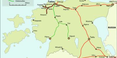 نقشه استونیایی راه آهن