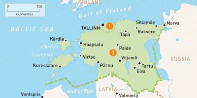 یک نقشه از استونی